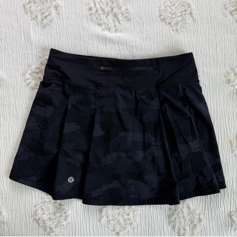 lululemon athletica Black Camouflage Athletic Skirt